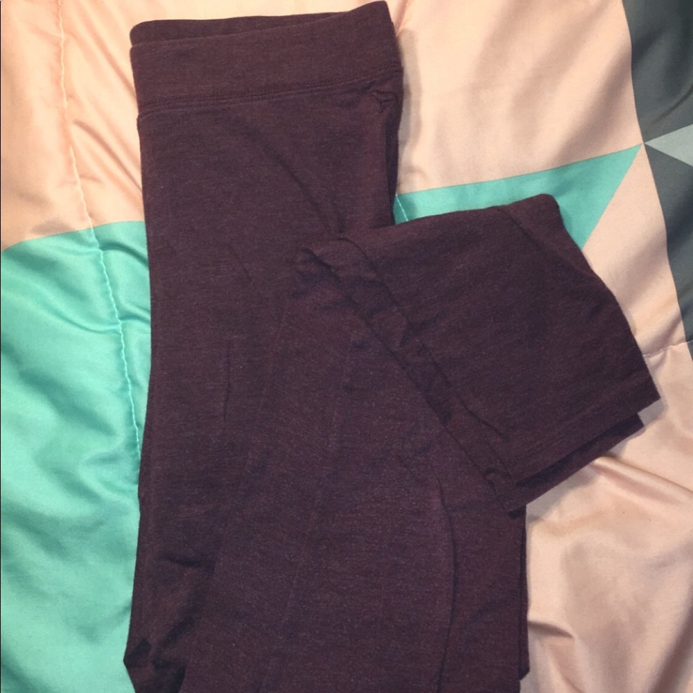 VS PINK BURGUNDY FULL LENGTH LEGGINGS 💞